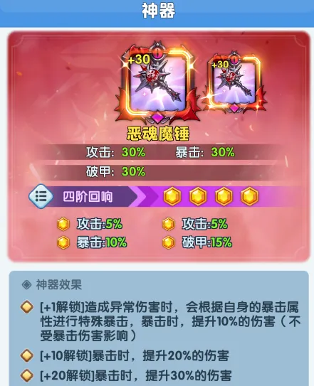 超能世界恶魂魔锤神器搭配攻略详解